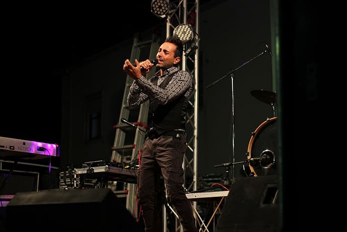 singer on stage
